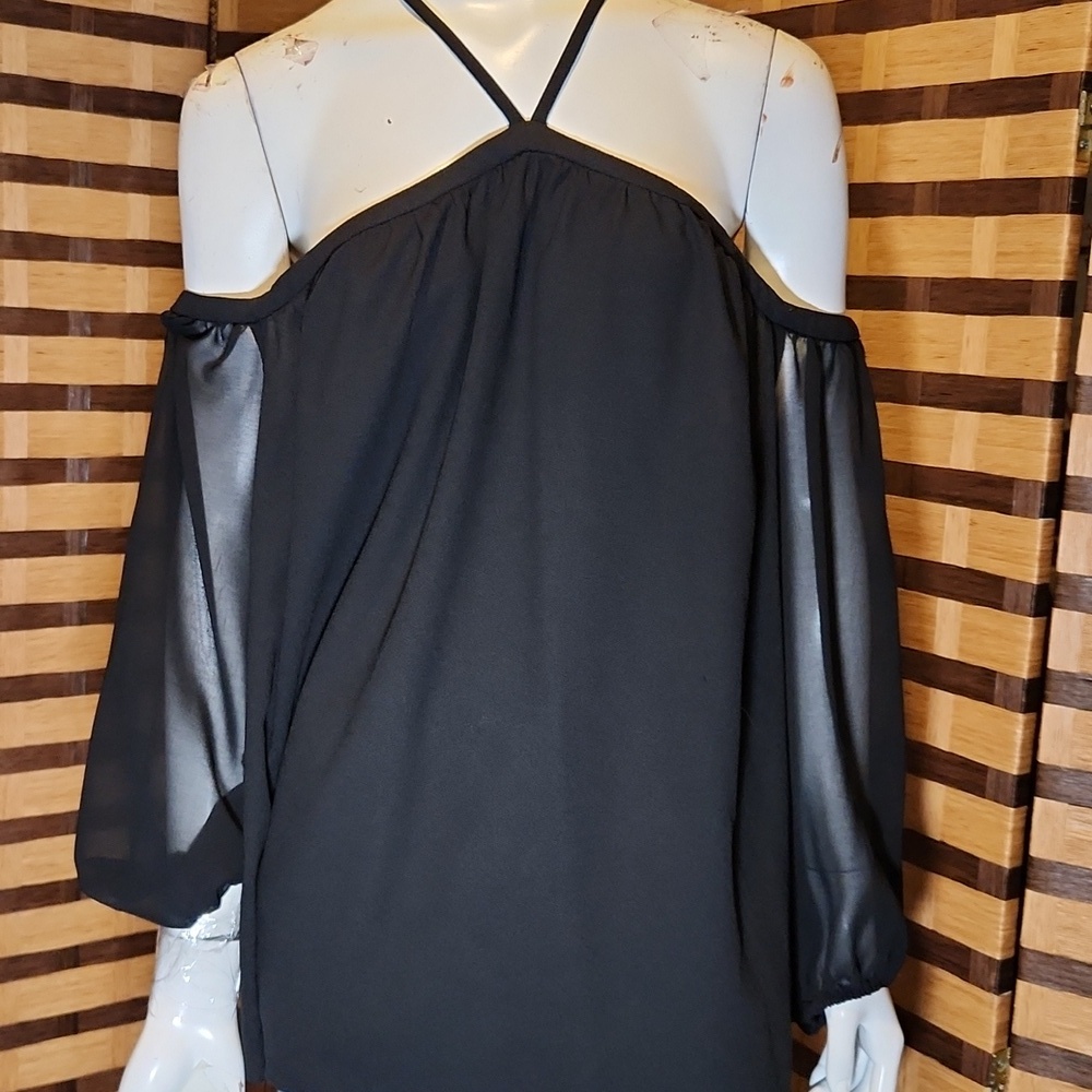 1. State Black Off-Shoulder Top